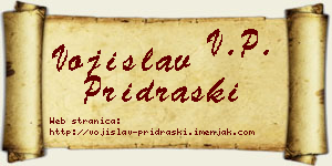 Vojislav Pridraški vizit kartica
